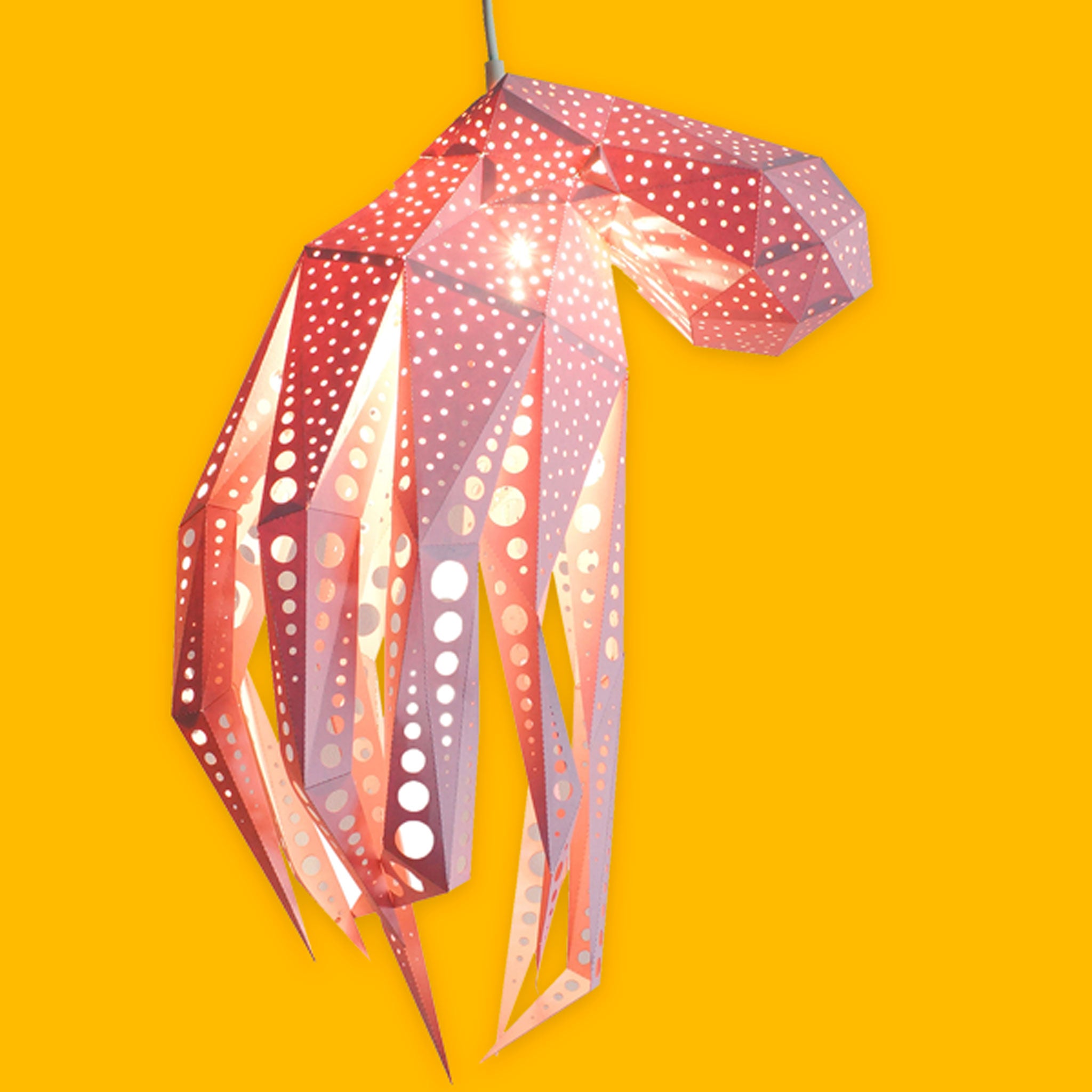 Octopus Lampshade from Vasili lights in pink