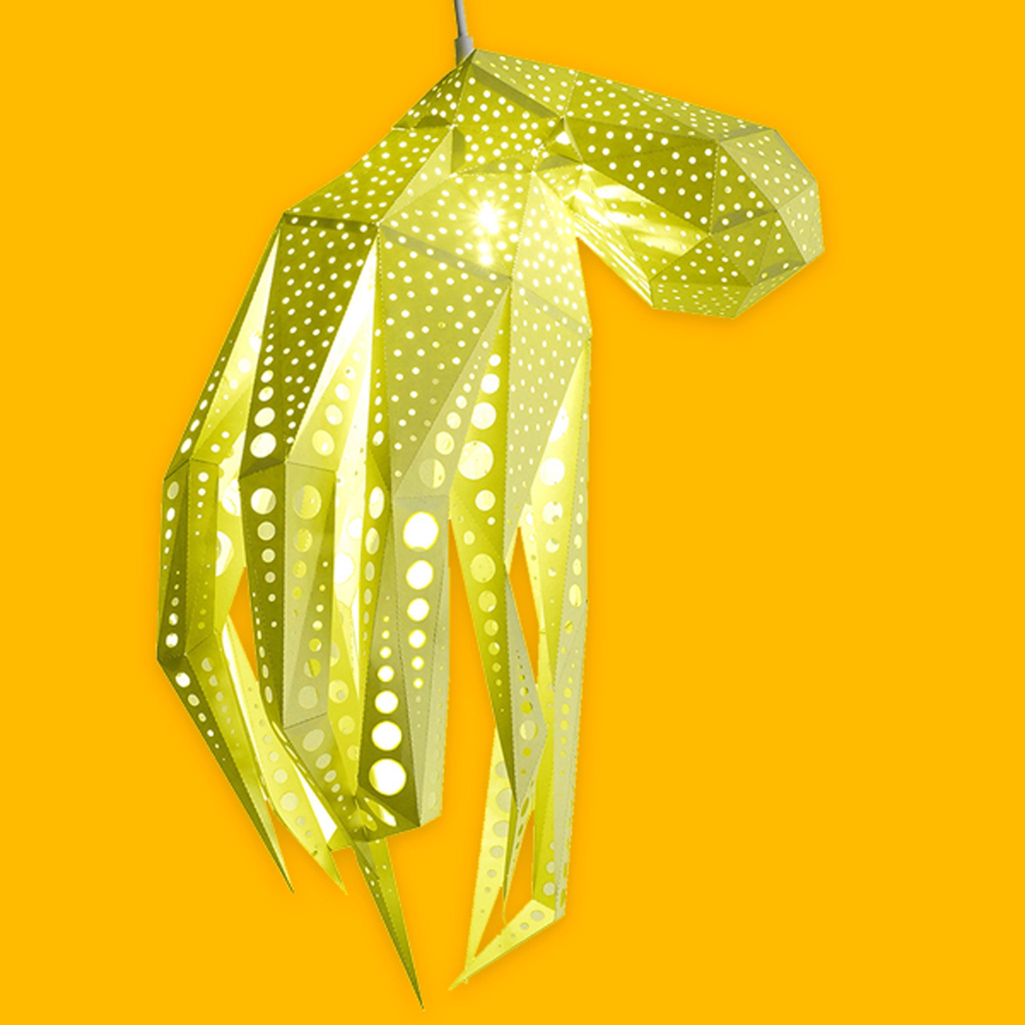 Octopus Lampshade from Vasili lights in yellow