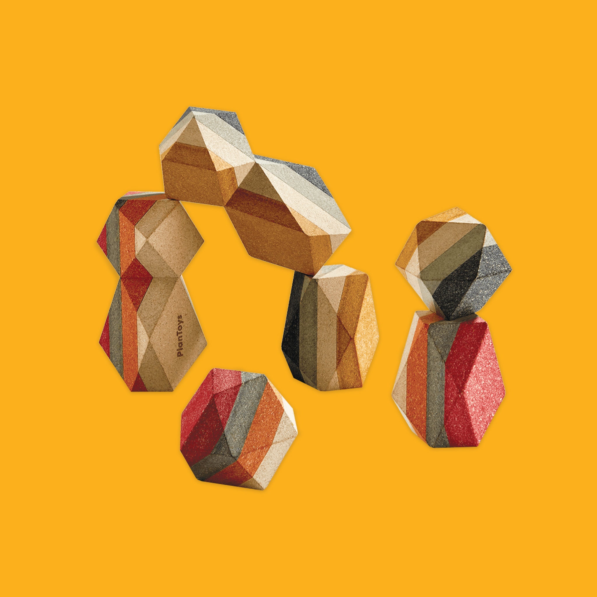 Geo Stacking Rocks from Plan Toys