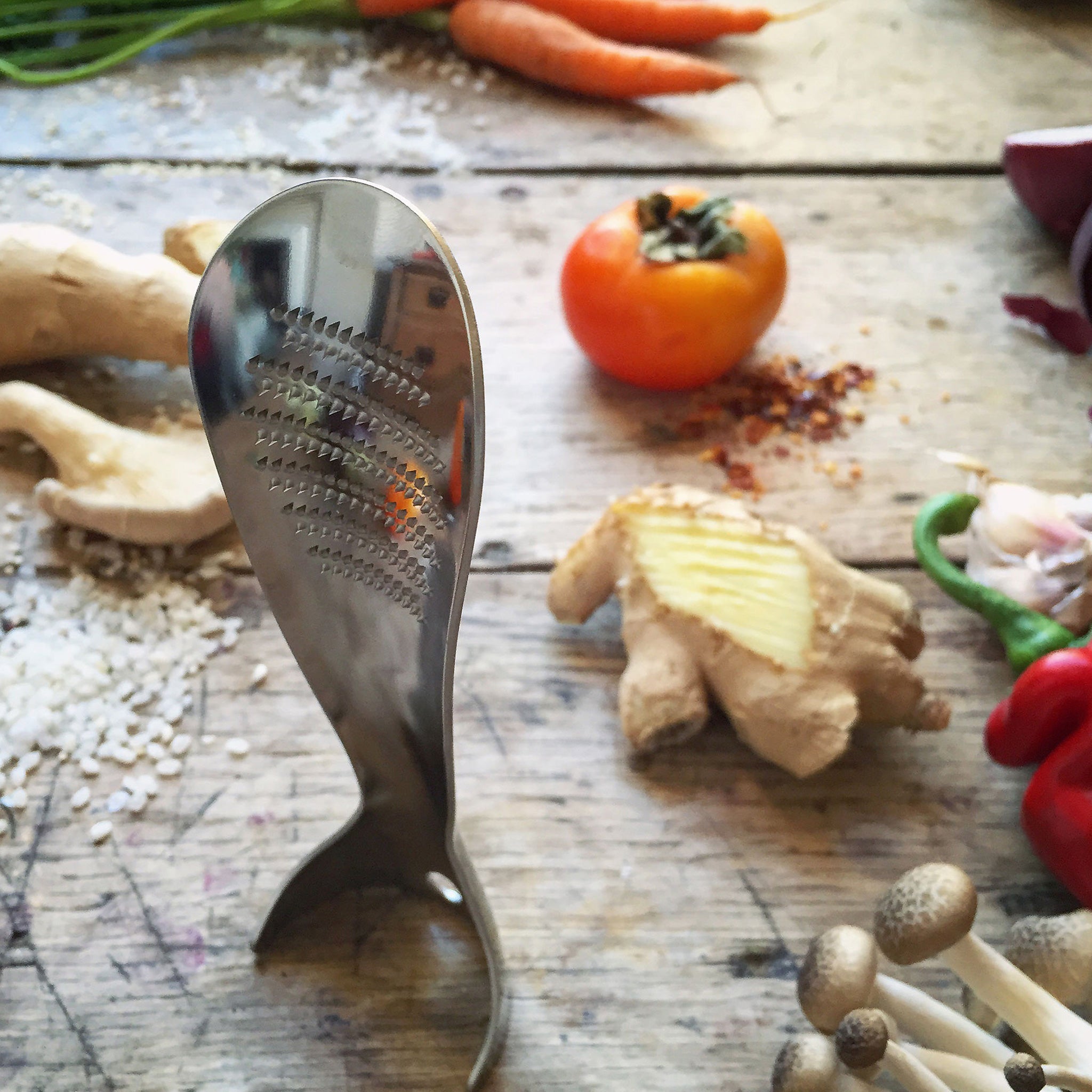 Niwaki Japanese Grater with ginger and peppers