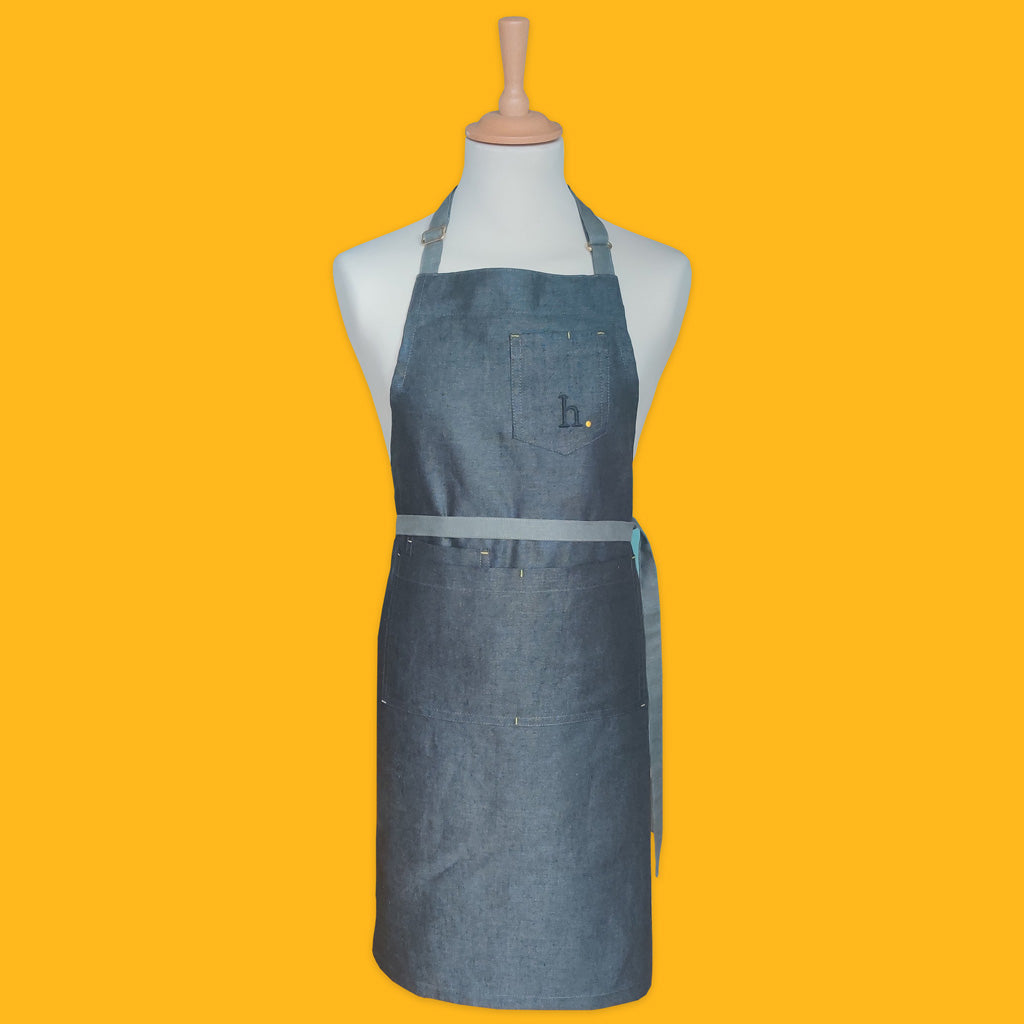 Enrich and Endure hark. Apron in Charcoal
