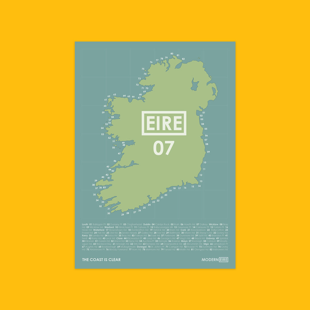 Modern Éire Print - WWII Eire Signs and Lookout Points 07 Dalkey