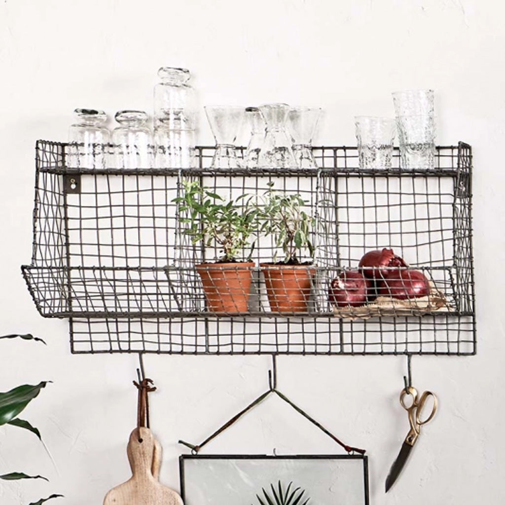 nkuku Locker Room Storage Shelf in distressed grey