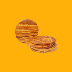 Redecker Olive Wood Coasters Circular