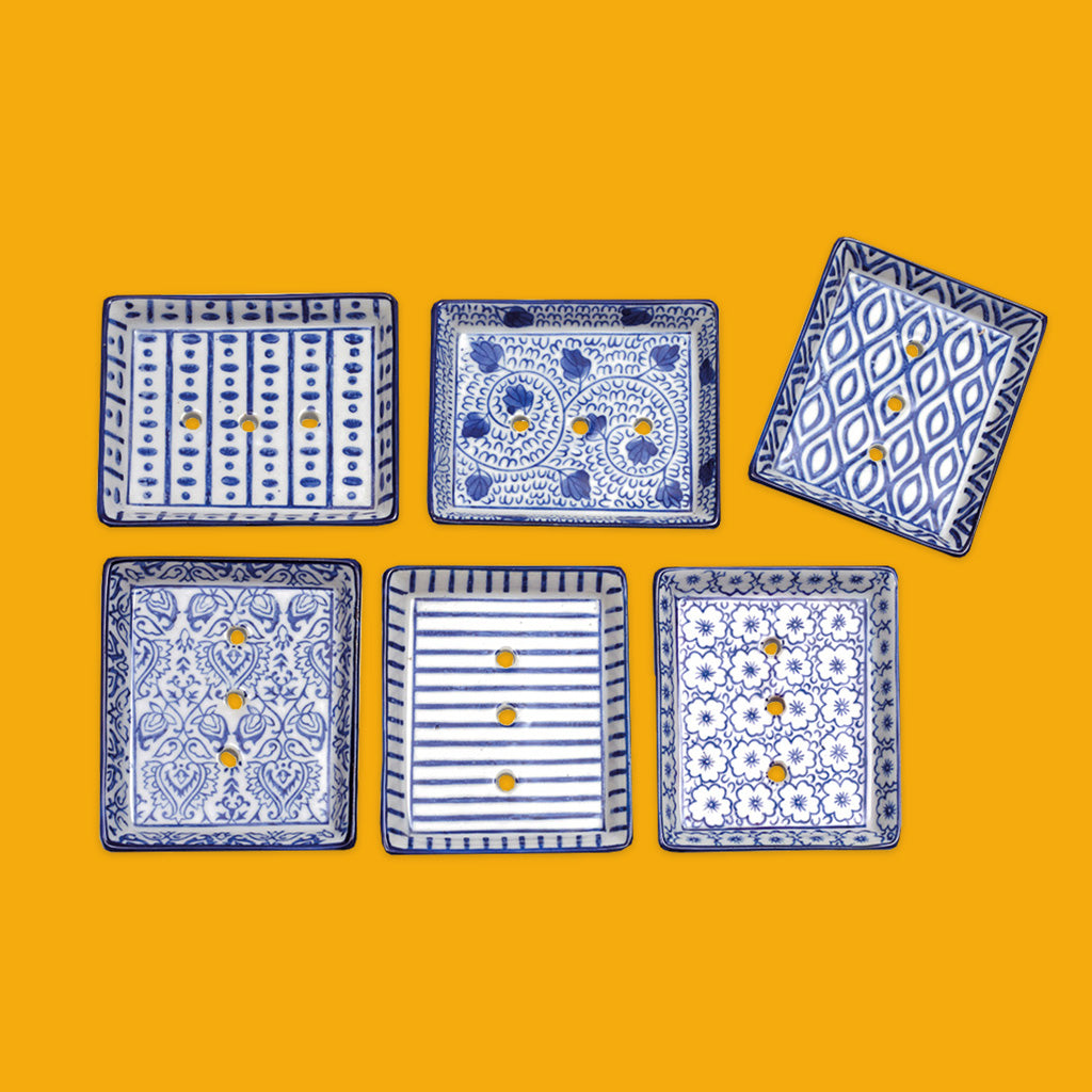 Redecker Rectangular Ceramic Soap Dishes 698611
