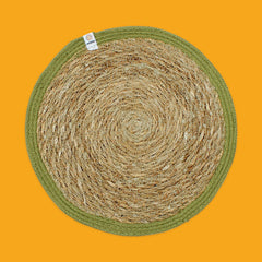Seagrass & Jute Tablemat in green
