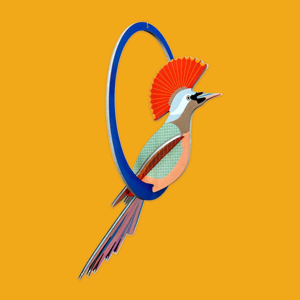 Studio Roof Swinging Birds Pop Out Card Crowned Obi