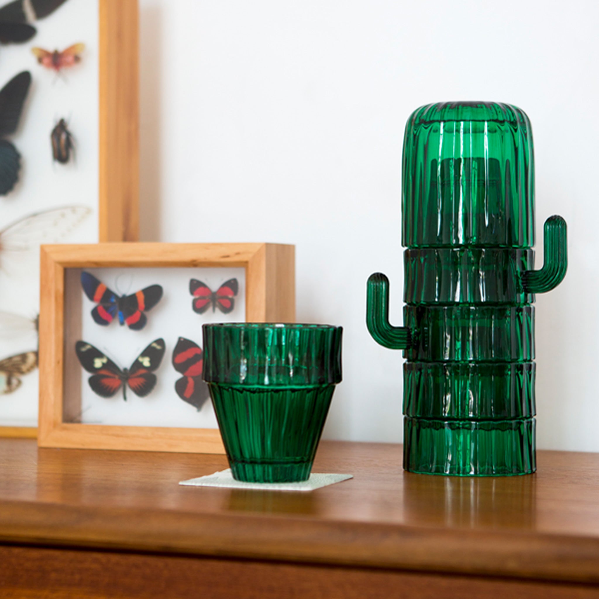 Saguaro Glasses displayed on table