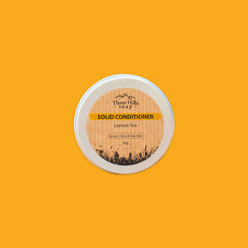 Three Hills Soap Solid Conditioner Lemon Tea Tin