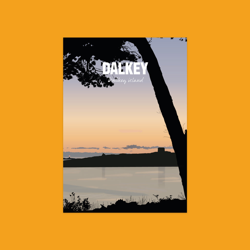 The Irish Atelier Prints in A4 Dalkey Island