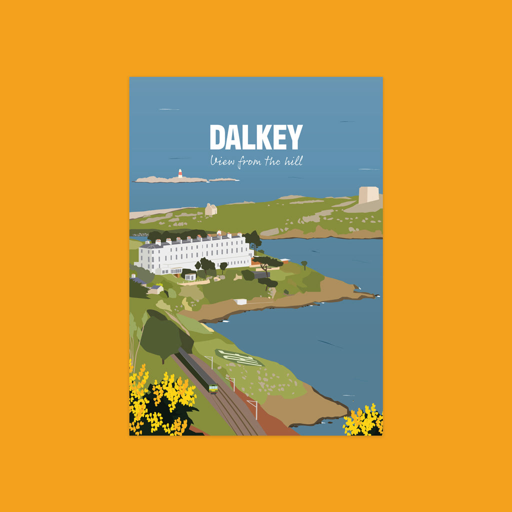 The Irish Atelier Prints in A4 Dalkey View From The Hill