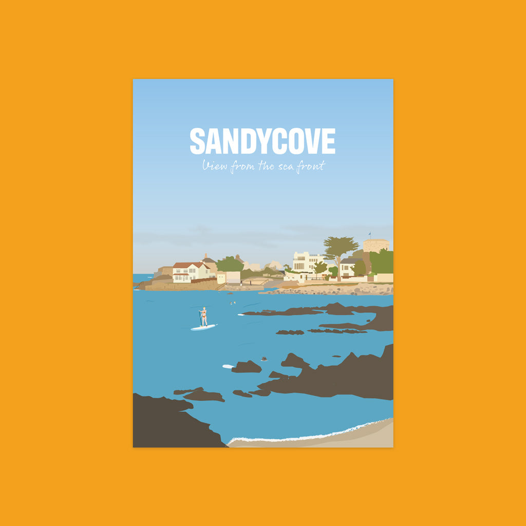 The Irish Atelier Prints in A4 Sandycove View from the Seafront